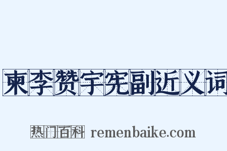 柬李赞宇宪副近义词是什么意思的图片